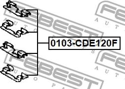 Febest 0103-CDE120F - Комплектуючі, колодки дискового гальма avtolavka.club