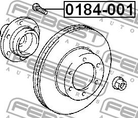 Febest 0184-001 - Болт кріплення колеса avtolavka.club