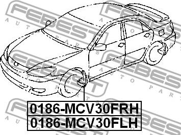 Febest 0186-MCV30FLH - Монтажний комплект, крило avtolavka.club