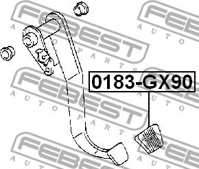 Febest 0183-GX90 - Накладка на педаль, педаль зчеплення avtolavka.club