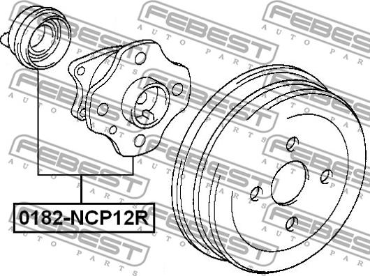 Febest 0182-NCP12R - Маточина колеса avtolavka.club