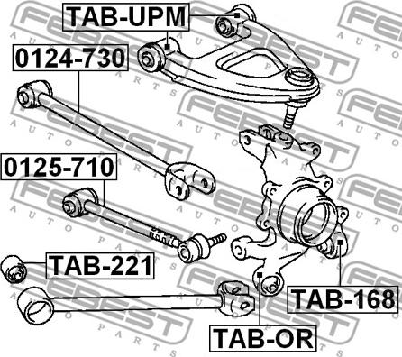 Febest TAB-221 - Сайлентблок, важеля підвіски колеса avtolavka.club