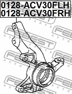 Febest 0128-ACV30FLH - Поворотний кулак, підвіска колеса avtolavka.club