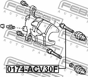 Febest 0174-ACV30F - Направляючий болт, корпус скоби гальма avtolavka.club