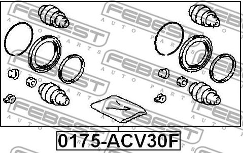 Febest 0175-ACV30F - Ремкомплект, гальмівний супорт avtolavka.club