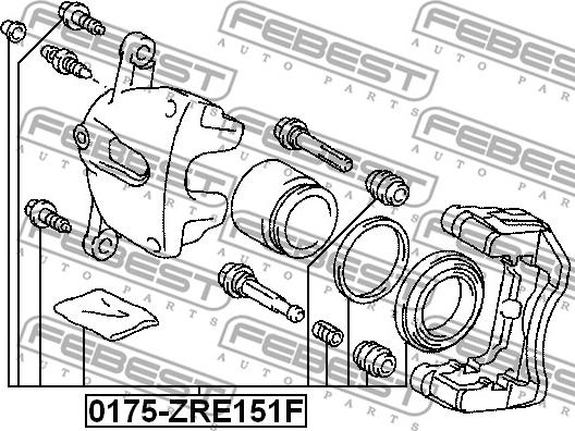 Febest 0175-ZRE151F - Ремкомплект, гальмівний супорт avtolavka.club