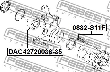 Febest 0882-S11F - Маточина колеса avtolavka.club