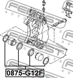 Febest 0875-G12F - Ремкомплект, гальмівний супорт avtolavka.club