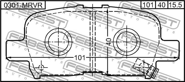 Febest 0301-MRVR - Гальмівні колодки, дискові гальма avtolavka.club