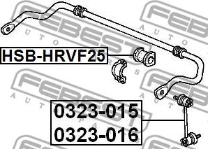 Febest 0323-015 - Тяга / стійка, стабілізатор avtolavka.club