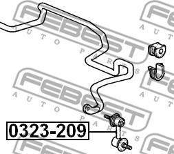 Febest 0323-209 - Тяга / стійка, стабілізатор avtolavka.club