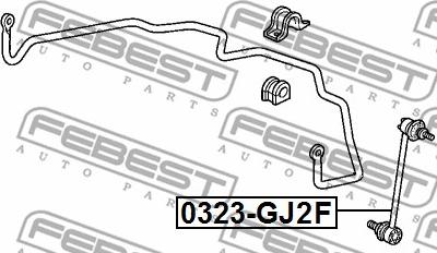 Febest 0323-GJ2F - Тяга / стійка, стабілізатор avtolavka.club