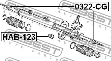 Febest 0322-CG - Осьовий шарнір, рульова тяга avtolavka.club