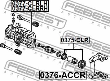 Febest 0375-CLR - Ремкомплект, гальмівний супорт avtolavka.club