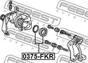 Febest 0375-FKR - Ремкомплект, гальмівний супорт avtolavka.club