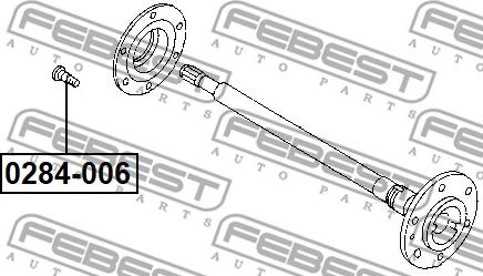 Febest 0284-006 - Болт кріплення колеса avtolavka.club