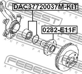 Febest DAC37720037M-KIT - Комплект підшипника маточини колеса avtolavka.club