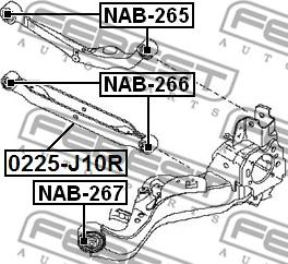 Febest 0225-J10R - Важіль незалежної підвіски колеса avtolavka.club