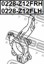 Febest 0228-Z12FLH - Поворотний кулак, підвіска колеса avtolavka.club