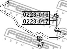 Febest 0223-017 - Тяга / стійка, стабілізатор avtolavka.club