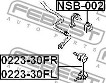 Febest 0223-30FL - Тяга / стійка, стабілізатор avtolavka.club
