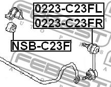 Febest 0223-C23FR - Тяга / стійка, стабілізатор avtolavka.club