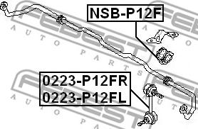 Febest NSB-P12F - Втулка, стабілізатор avtolavka.club