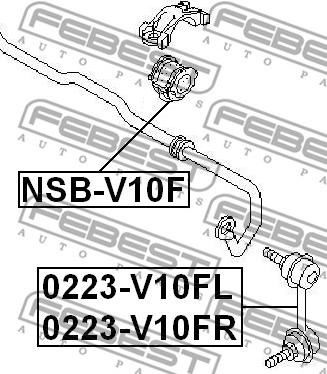 Febest 0223-V10FR - Тяга / стійка, стабілізатор avtolavka.club