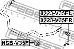 Febest 0223-V35FL - Тяга / стійка, стабілізатор avtolavka.club