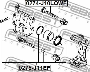 Febest 0275-J11EF - Ремкомплект, гальмівний супорт avtolavka.club