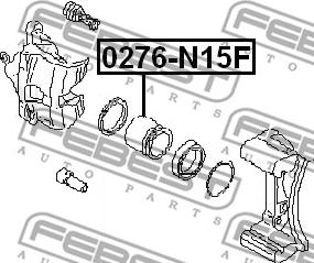 Febest 0276-N15F - Поршень, корпус скоби гальма avtolavka.club