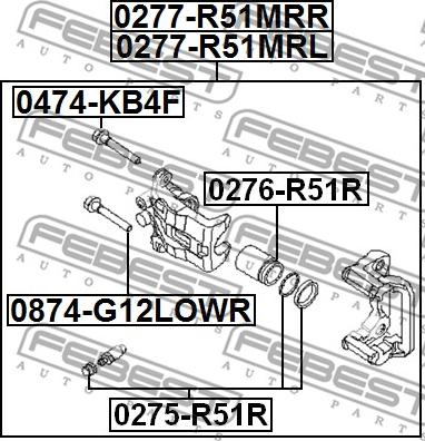 Febest 0277-R51MRL - Гальмівний супорт avtolavka.club