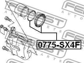 Febest 0775-SX4F - Ремкомплект, гальмівний супорт avtolavka.club