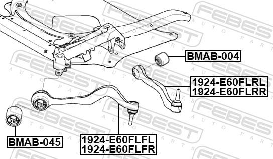 Febest 1924-E60FLRR - Важіль незалежної підвіски колеса avtolavka.club