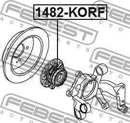 Febest 1482-KORF - Маточина колеса avtolavka.club