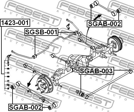 Febest 1423-001 - Тяга / стійка, стабілізатор avtolavka.club