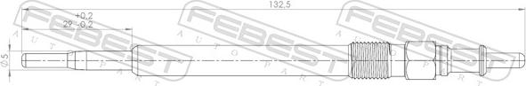 Febest 16642-007 - Свічка розжарювання avtolavka.club