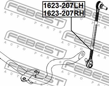 Febest 1623-207LH - Тяга / стійка, стабілізатор avtolavka.club