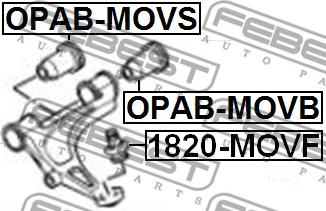 Febest OPAB-MOVB - Сайлентблок, важеля підвіски колеса avtolavka.club