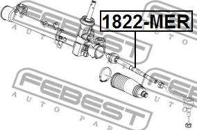 Febest 1822-MER - Осьовий шарнір, рульова тяга avtolavka.club