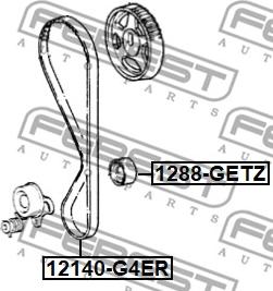 Febest 12140-G4ER - Ремінь ГРМ avtolavka.club