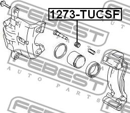 Febest 1273-TUCSF - Пильник, управління корпусу скоби гальма avtolavka.club