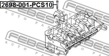 Febest 2698-001-PCS10 - Набір гвинтів, опорний кронштейн распредвала avtolavka.club