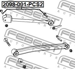 Febest 2098-001-PCS2 - Болт кріплення, важіль avtolavka.club