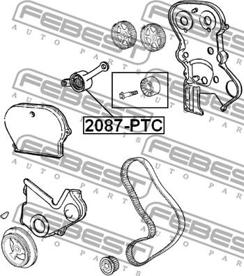 Febest 2087-PTC - Натяжна ролик, ремінь ГРМ avtolavka.club