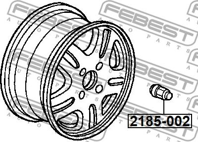 Febest 2185-002 - Гайка кріплення колеса avtolavka.club