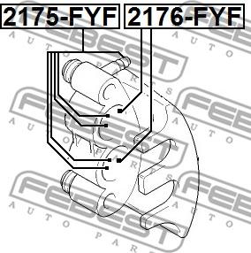 Febest 2175-FYF - Ремкомплект, гальмівний супорт avtolavka.club