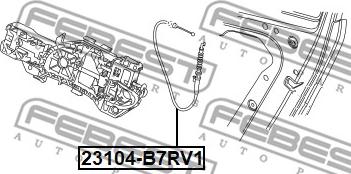 Febest 23104-B7RV1 - Трос, замок дверей avtolavka.club