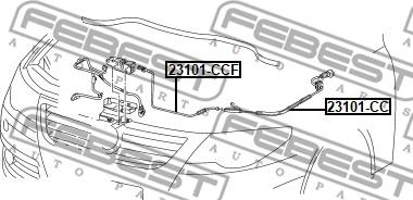 Febest 23101-CCF - Тросик замка капота avtolavka.club