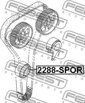 Febest 2288-SPOR - Паразитний / Провідний ролик, зубчастий ремінь avtolavka.club